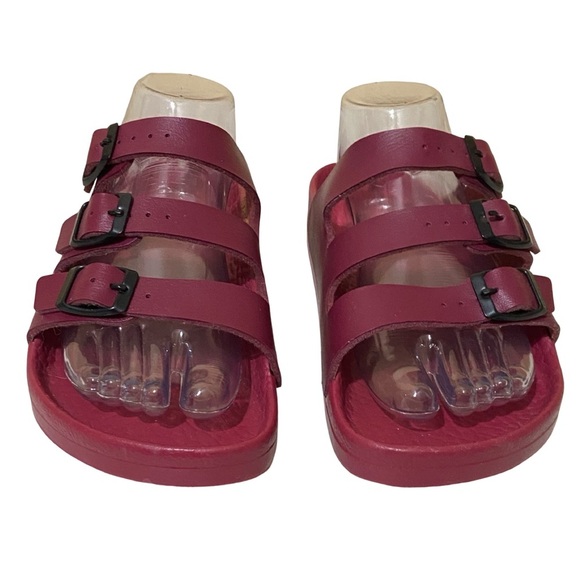 Birkenstock Authentic Euro Version Deep Plum 3 Strap Sandals - Picture 2 of 16